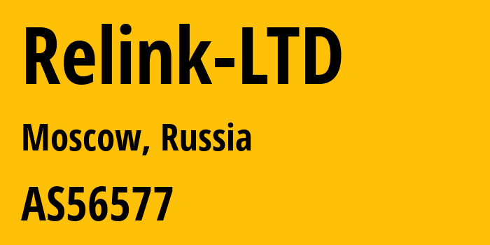 Информация о провайдере Relink-LTD AS56577 Relink LTD: все IP-адреса, network, все айпи-подсети