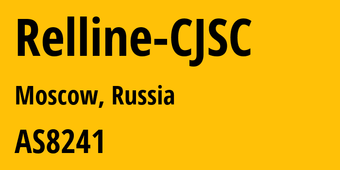 Информация о провайдере Relline-CJSC AS8241 Nets and Services JCS: все IP-адреса, network, все айпи-подсети
