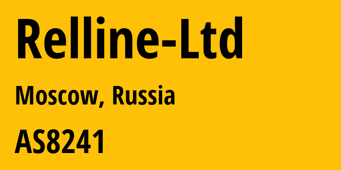 Информация о провайдере Relline-Ltd AS8241 Nets and Services JCS: все IP-адреса, network, все айпи-подсети