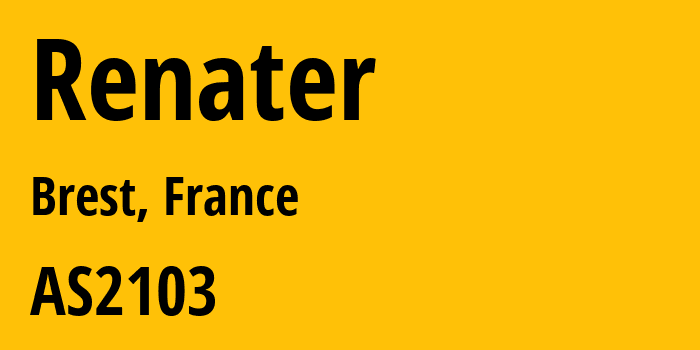 Информация о провайдере Renater AS2103 Renater: все IP-адреса, network, все айпи-подсети