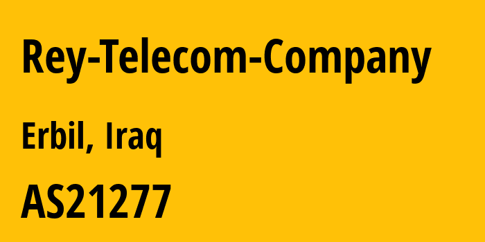 Информация о провайдере Rey-Telecom-Company AS21277 Allay Nawroz Telecom Company for Communication/Ltd.: все IP-адреса, network, все айпи-подсети