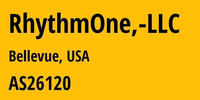 Информация о провайдере RhythmOne,-LLC AS26120 RhythmOne, LLC: все IP-адреса, network, все айпи-подсети