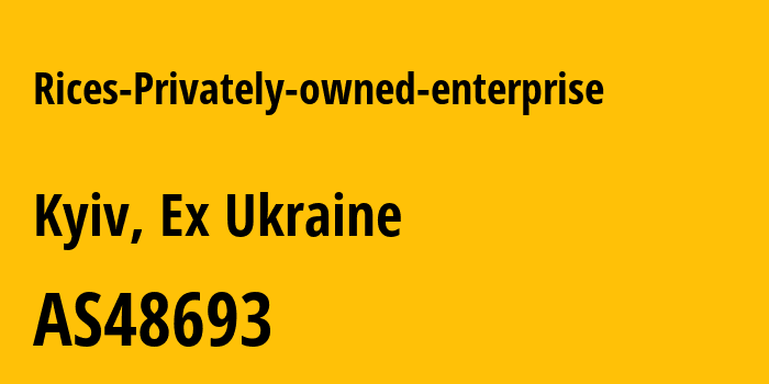 Информация о провайдере Rices-Privately-owned-enterprise AS48693 Rices Privately owned enterprise: все IP-адреса, network, все айпи-подсети