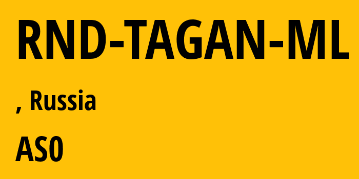 Информация о провайдере RND-TAGAN-ML : все IP-адреса, network, все айпи-подсети