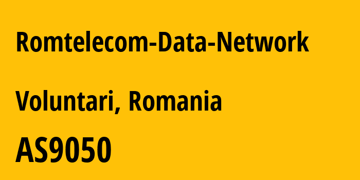 Информация о провайдере Romtelecom-Data-Network AS9050 Orange Romania S.A.: все IP-адреса, network, все айпи-подсети