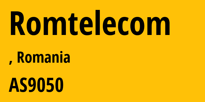 Информация о провайдере Romtelecom AS9050 Orange Romania S.A.: все IP-адреса, network, все айпи-подсети