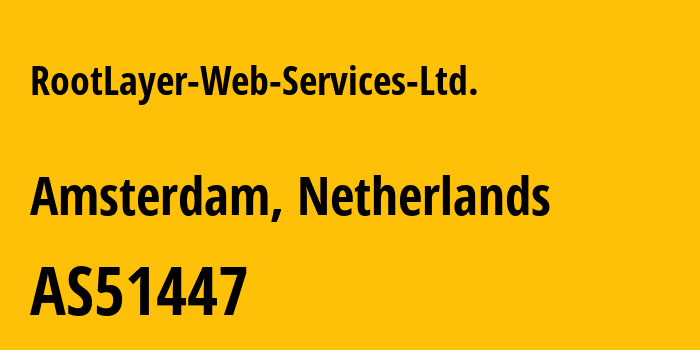 Информация о провайдере RootLayer-Web-Services-Ltd. AS51447 RootLayer Web Services Ltd.: все IP-адреса, network, все айпи-подсети