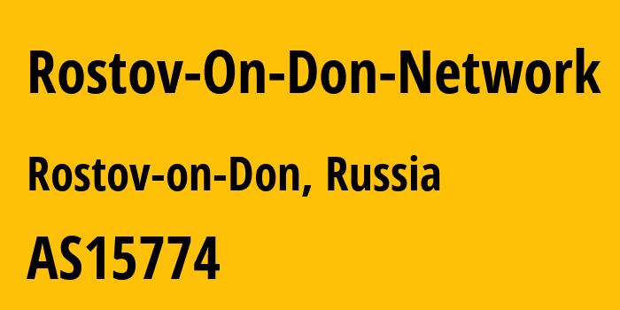 Информация о провайдере Rostov-On-Don-Network AS15774 Limited Liability Company TTK-Svyaz: все IP-адреса, network, все айпи-подсети