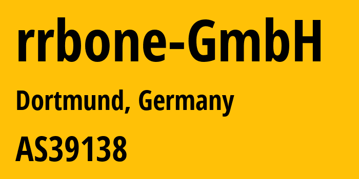 Информация о провайдере rrbone-GmbH AS39138 rrbone GmbH: все IP-адреса, network, все айпи-подсети