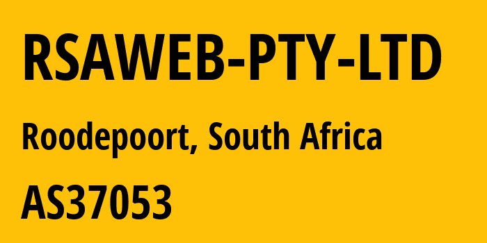 Информация о провайдере RSAWEB-PTY-LTD AS37053 RSAWEB (PTY) LTD: все IP-адреса, network, все айпи-подсети