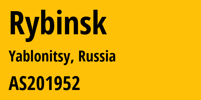 Информация о провайдере Rybinsk AS201952 LTD AtelRybinsk: все IP-адреса, network, все айпи-подсети