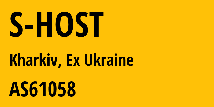 Информация о провайдере S-HOST AS61058 Manchenko Sergiy Volodimirovich PE: все IP-адреса, network, все айпи-подсети