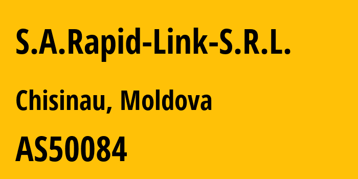 Информация о провайдере S.A.Rapid-Link-S.R.L. AS50084 S.A.Rapid Link S.R.L.: все IP-адреса, network, все айпи-подсети