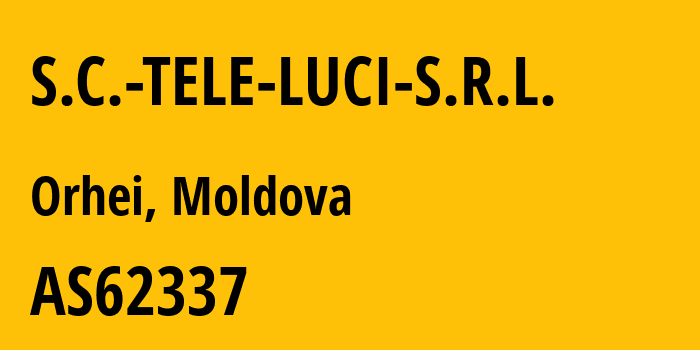 Информация о провайдере S.C.-TELE-LUCI-S.R.L. AS62337 S.C. TELE-LUCI S.R.L.: все IP-адреса, network, все айпи-подсети