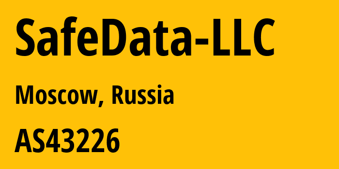 Информация о провайдере SafeData-LLC AS43226 Data Storage Center JSC: все IP-адреса, network, все айпи-подсети