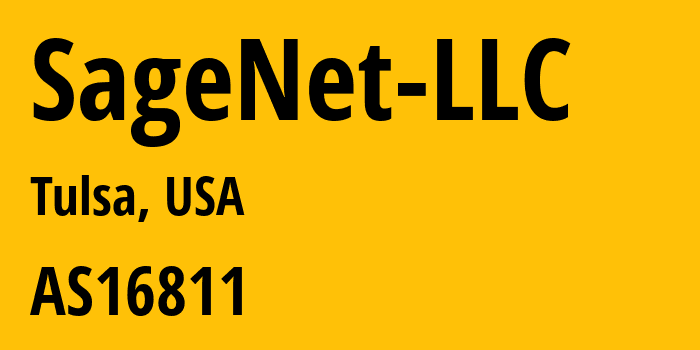 Информация о провайдере SageNet-LLC AS16811 SageNet LLC: все IP-адреса, network, все айпи-подсети