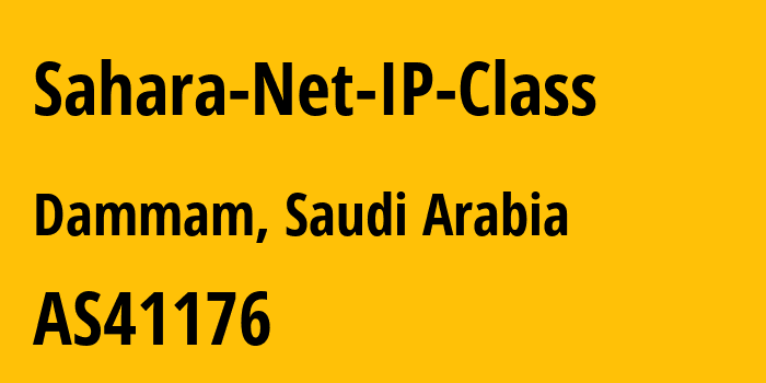 Информация о провайдере Sahara-Net-IP-Class AS41176 Sahara Network: все IP-адреса, network, все айпи-подсети