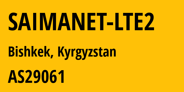 Информация о провайдере SAIMANET-LTE2 AS29061 Saimanet Telecomunications: все IP-адреса, network, все айпи-подсети