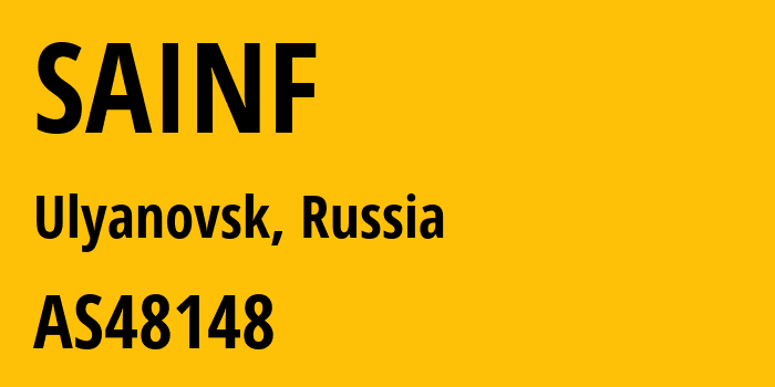 Информация о провайдере SAINF AS48148 SVIAZATOMINFORM, Ltd. Company: все IP-адреса, network, все айпи-подсети