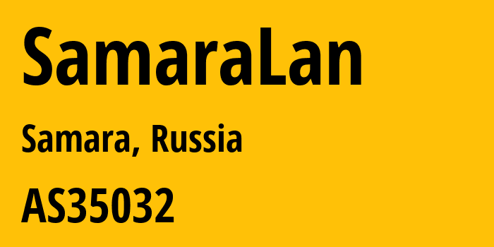 Информация о провайдере SamaraLan AS35032 LLC SIP NIS: все IP-адреса, network, все айпи-подсети