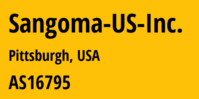 Информация о провайдере Sangoma-US-Inc. AS16795 Sangoma US Inc.: все IP-адреса, network, все айпи-подсети