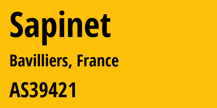 Информация о провайдере Sapinet AS39421 Sapinet SAS: все IP-адреса, network, все айпи-подсети