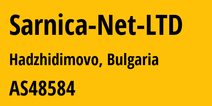 Информация о провайдере Sarnica-Net-LTD AS48584 Sarnica-Net LTD: все IP-адреса, network, все айпи-подсети