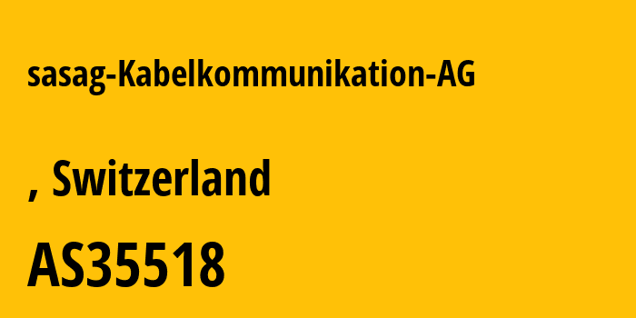 Информация о провайдере sasag-Kabelkommunikation-AG AS35518 sasag Kabelkommunikation AG: все IP-адреса, network, все айпи-подсети