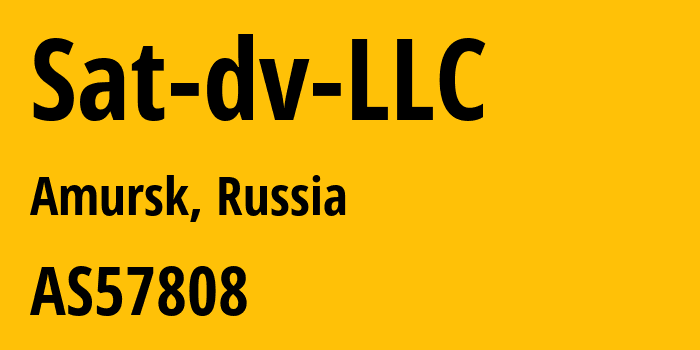 Информация о провайдере Sat-dv-LLC AS57808 SAT-DV LLC: все IP-адреса, network, все айпи-подсети