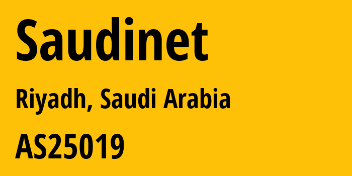 Информация о провайдере Saudinet AS25019 Saudi Telecom Company JSC: все IP-адреса, network, все айпи-подсети