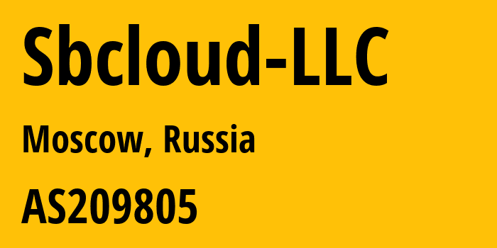Информация о провайдере Sbcloud-LLC AS209805 SBCLOUD LLC: все IP-адреса, network, все айпи-подсети