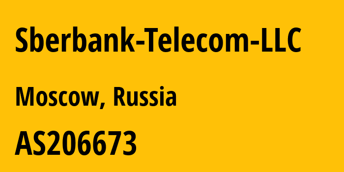 Информация о провайдере Sberbank-Telecom-LLC AS206673 Sberbank-Telecom LLC: все IP-адреса, network, все айпи-подсети