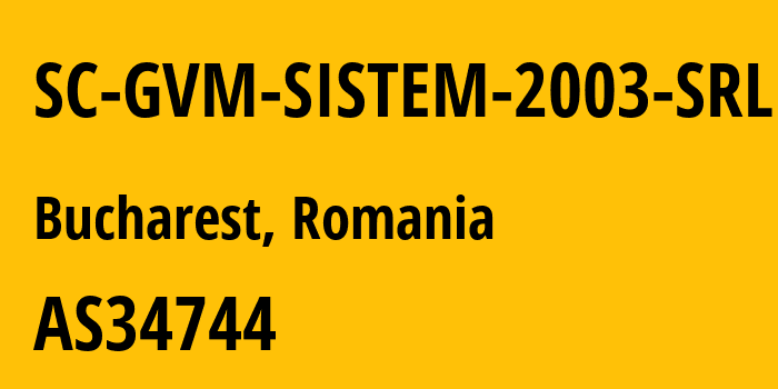 Информация о провайдере SC-GVM-SISTEM-2003-SRL AS34744 GVM Sistem 2003 SRL: все IP-адреса, network, все айпи-подсети