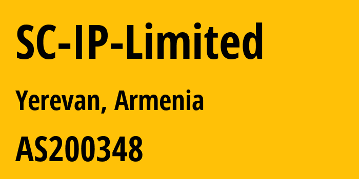 Информация о провайдере SC-IP-Limited AS200348 SC IP Limited: все IP-адреса, network, все айпи-подсети