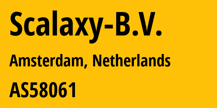 Информация о провайдере Scalaxy-B.V. AS58061 Scalaxy B.V.: все IP-адреса, network, все айпи-подсети