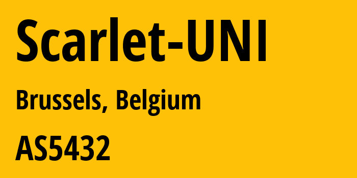 Информация о провайдере Scarlet-UNI AS5432 Proximus NV: все IP-адреса, network, все айпи-подсети