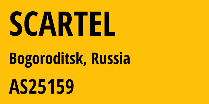 Информация о провайдере SCARTEL AS25159 PJSC MegaFon: все IP-адреса, network, все айпи-подсети