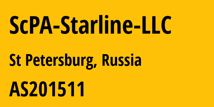 Информация о провайдере ScPA-Starline-LLC AS201511 ScPA Starline LLC: все IP-адреса, network, все айпи-подсети