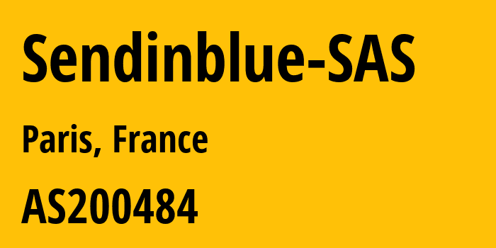 Информация о провайдере Sendinblue-SAS AS200484 Sendinblue SAS: все IP-адреса, network, все айпи-подсети