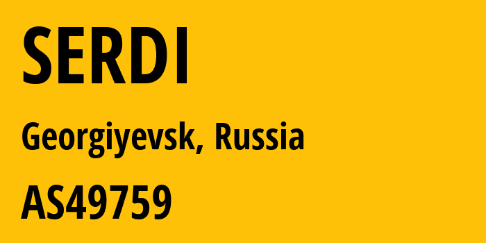 Информация о провайдере SERDI AS49759 SerDi TeleCom, LTD: все IP-адреса, network, все айпи-подсети