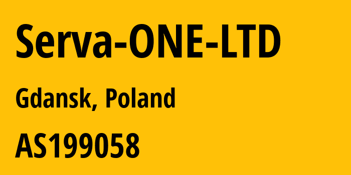 Информация о провайдере Serva-ONE-LTD AS199058 SERVA ONE LTD: все IP-адреса, network, все айпи-подсети