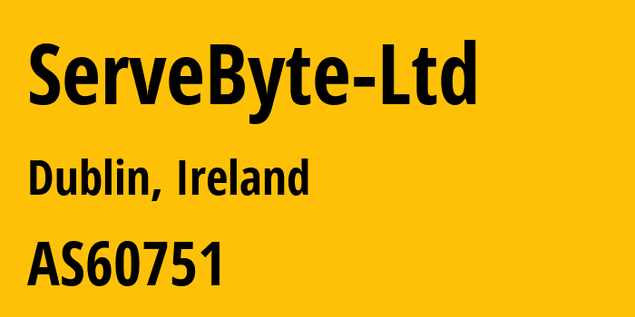 Информация о провайдере ServeByte-Ltd AS60751 ServeByte Ltd: все IP-адреса, network, все айпи-подсети