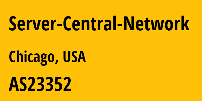 Информация о провайдере Server-Central-Network AS23352 Server Central Network: все IP-адреса, network, все айпи-подсети