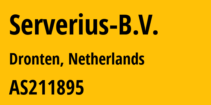 Информация о провайдере Serverius-B.V. AS211895 Serverius Holding B.V.: все IP-адреса, network, все айпи-подсети