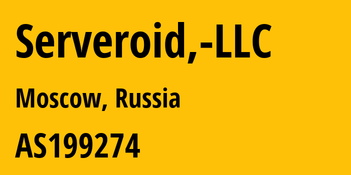 Информация о провайдере Serveroid,-LLC AS199274 Serveroid, LLC: все IP-адреса, network, все айпи-подсети