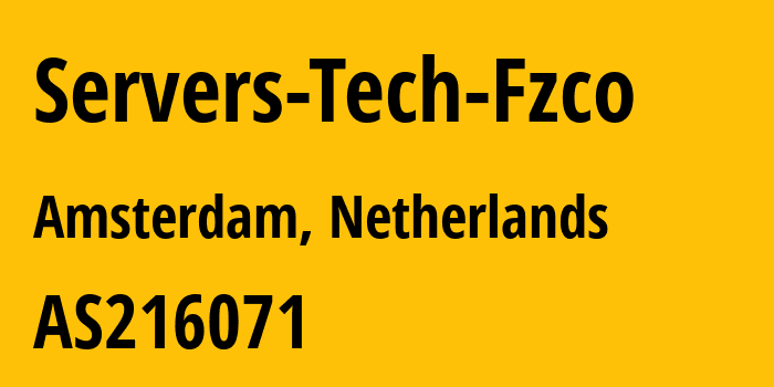Информация о провайдере Servers-Tech-Fzco AS216071 SERVERS TECH FZCO: все IP-адреса, network, все айпи-подсети