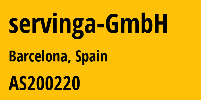 Информация о провайдере servinga-GmbH AS58329 servinga GmbH: все IP-адреса, network, все айпи-подсети