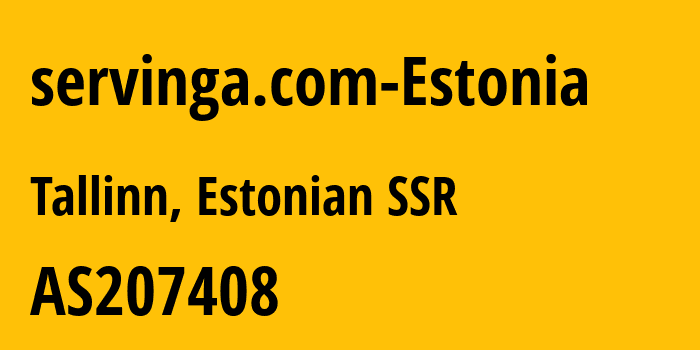 Информация о провайдере servinga.com-Estonia AS207408 servinga GmbH: все IP-адреса, network, все айпи-подсети