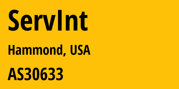 Информация о провайдере ServInt AS30633 Leaseweb USA, Inc.: все IP-адреса, network, все айпи-подсети