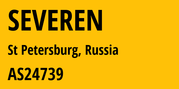 Информация о провайдере SEVEREN AS24739 SEVEREN TELECOM: все IP-адреса, network, все айпи-подсети